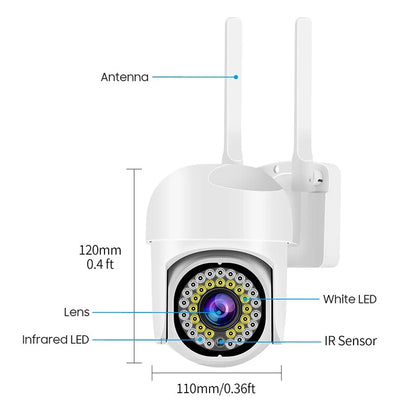 2MP 3MP Wifi IP Camera Outdoor Wireless Security Surveillance Camera - Two Way Audio Night Color Cam